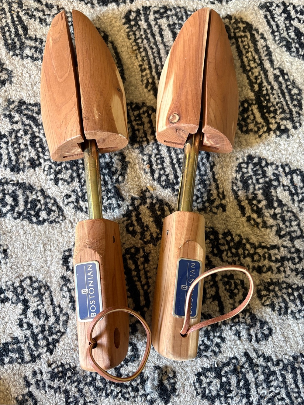 Bostonian Cedar Shoe Trees - Light Wood with Brass